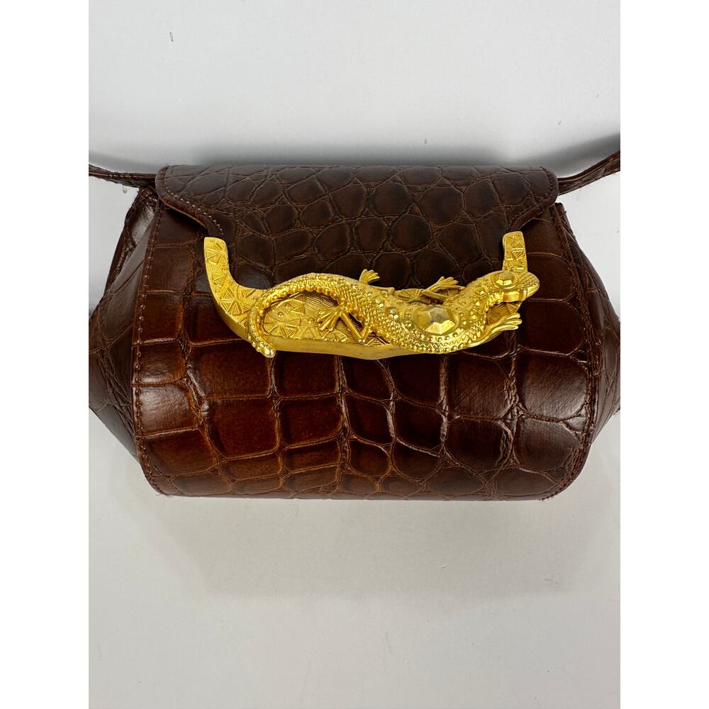 Chateau Faux Alligator Shoulder bag brown